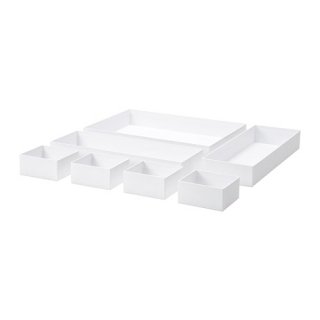 IKEA イケア ボックス 7点セット ホワイト 白 z30408248 MALAREN マラーレン