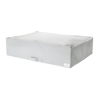 IKEA イケア 収納ケース ホワイト 白 グレー 71x51x18cm n30309578 STUK ストゥーク