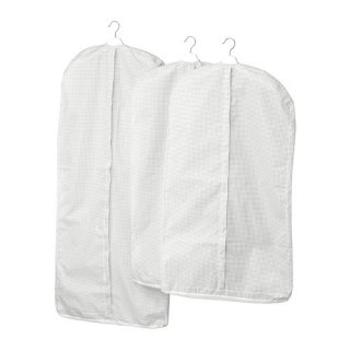 IKEA イケア 洋服カバー3枚セット ホワイト 白 グレー n00370893 STUK ストゥーク