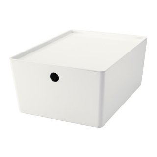 IKEA イケア ふた付きボックス ホワイト 白 26x35x15cm d90280204 KUGGIS クッギス