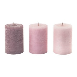 IKEA イケア LUGGA 香り付ブロックキャンドル ピンク z90268891