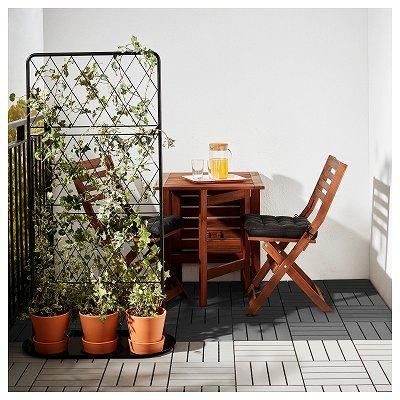 RUNNEN ルッネン フロアデッキ 屋外用, ダークグレー, 0.81 m²
