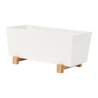 IKEA イケア 鉢カバー ホワイト 32×15cm BITTERGURKA d40289495