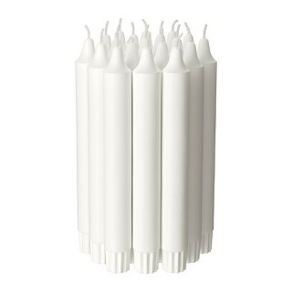 IKEA イケア 香りなしキャンドル シャンデリア用 ホワイト 白 19cm 20ピース 60194788 JUBLA ユーブラ