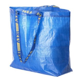 IKEA イケア キャリーバッグ Ｍ ブルー 青 45x18x45cm 36L 40301708 FRAKTA フラクタ