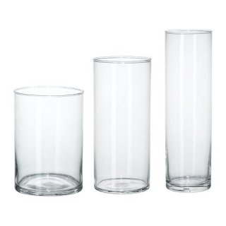 IKEA イケア CYLINDER シリンデル 花瓶 3点セット クリアガラス d60175214