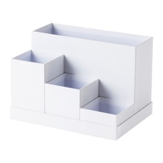 IKEA イケア デスクオーガナイザー 小物入れ ホワイト 白 18x17cm z20395454 TJENA ティエナ