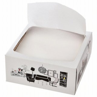 IKEA イケア 紙ナプキン ホワイト 白 16x32cm 100 ピース n10366536 FAMILJ ファミリ