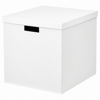 IKEA イケア 収納ボックス ふた付き ホワイト 白 32x35x32cm n60469301 TJENA ティエナ