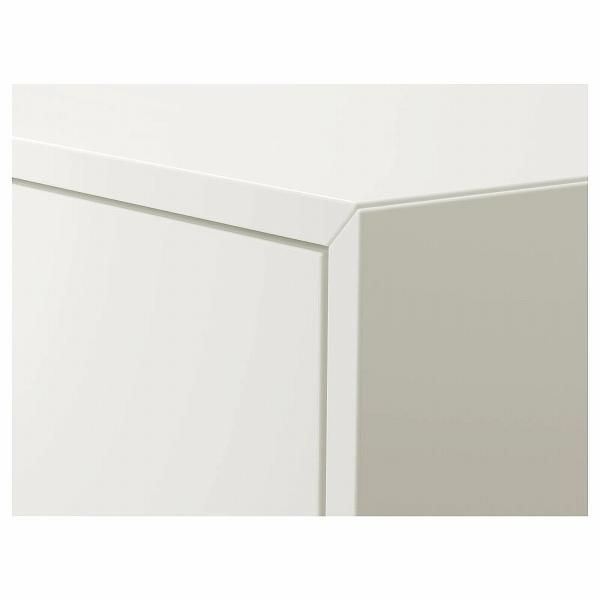 ホワイト 2ドアキャビネット 引き出し付き IKEA イケア キャビネット 引き出し×2 ホワイト 白 35x35x35cm
