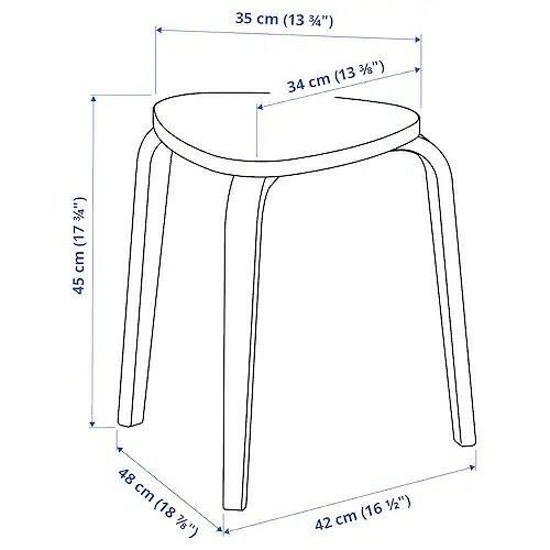 IKEA イケア スツール ブラック 黒 n50434977 KYRRE シルレ
