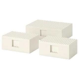 IKEA  쥴ܥå դդ 3å ۥ磻 LEGO  n80453403 BYGGLEK ӥå쥯