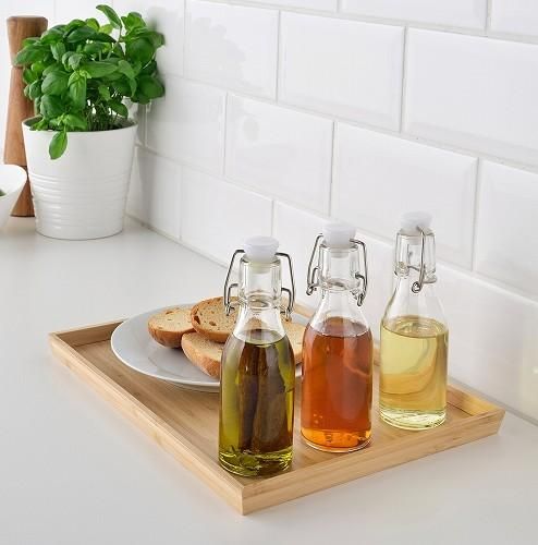 IKEA イケア ボトル ふた付き クリアガラス 150ml 3ピース IKEA イケア ボトル ふた付き クリアガラス 150ml 3ピース