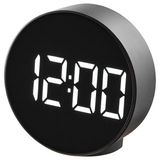 IKEA イケア アラームクロック 時計 ブラック 黒 11cm m70499128 PLUGGET プルゲット 