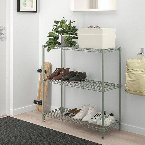 IKEA イケア シェルフユニット グレーグリーン92x36x94cm IKEA イケア シェルフユニット グレーグリーン92x36x94cm