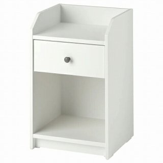IKEA イケア ベッドサイドテーブル ホワイト 40x36cm m80488964 HAUGA ハウガ 