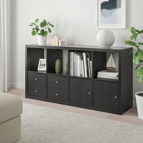IKEA イケア インサート 引き出し2段 ブラックブラウン 黒 茶 IKEA イケア インサート 引き出し2段 ブラックブラウン 黒 茶