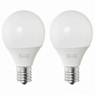 IKEA イケア LED電球 E17 250ルーメン 球形 オパールホワイト 2ピース m70498727 SOLHETTA ソールヘッタ