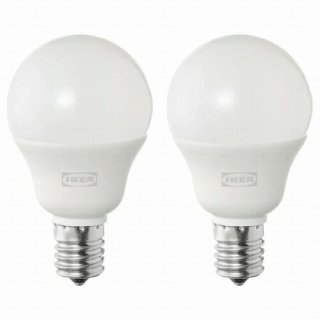 IKEA イケア LED電球 E17 440ルーメン 球形 オパールホワイト 2ピース m70498713 SOLHETTA ソールヘッタ