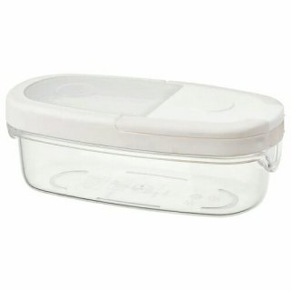 IKEA イケア 乾燥食品用容器 ふた付き 透明 ホワイト白 0.3L m10134018 IKEA  365+