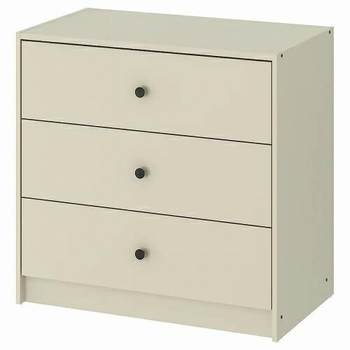 IKEA イケア チェスト(引き出し×3) ライトベージュ 69x67cm IKEA イケア チェスト(引き出し×3) ライトベージュ 69x67cm