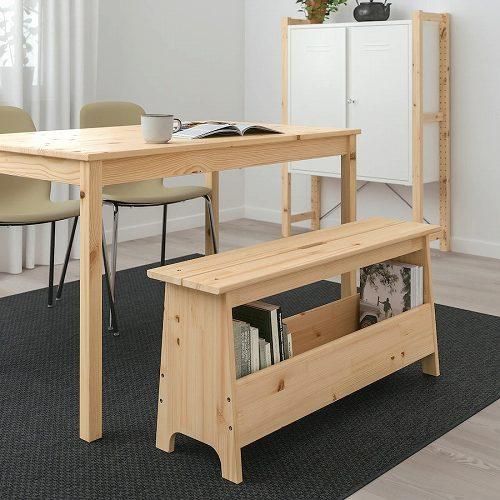 IKEA イケア ベンチ 収納付き パイン材 100cm m20501317 IKEA イケア ベンチ 収納付き パイン材 100cm m20501317