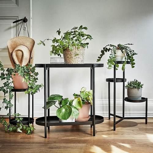 IKEA イケア プラントスタンド 室内 屋外用 ブラック 56cm IKEA イケア プラントスタンド 室内 屋外用 ブラック 56cm