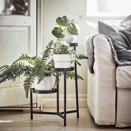 IKEA イケア プラントスタンド 室内 屋外用 ブラック 58cm IKEA イケア プラントスタンド 室内 屋外用 ブラック 58cm