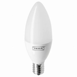 IKEA イケア LED電球 E17 440ルーメン ワイヤレス調光 ホワイトスペクトラム シャンデリア オパールホワイト m00489726 TRADFRI トロードフリ 