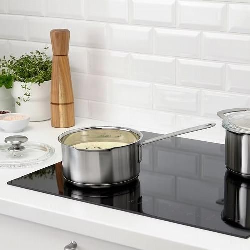 IKEA イケア 片手鍋 ふた付き ステンレススチール ガラス 2L IKEA イケア 片手鍋 ふた付き ステンレススチール ガラス 2L