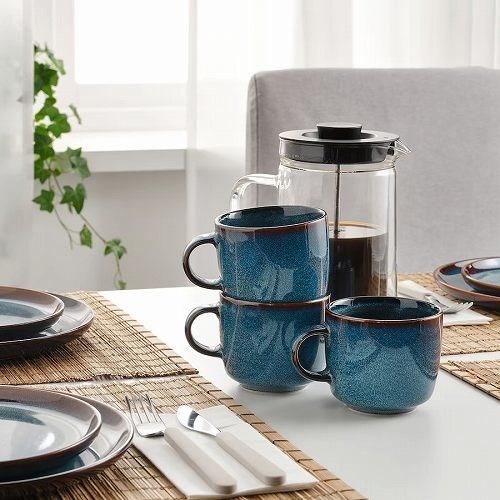 IKEA イケア マグ ブルー 370ml m20503627 GLADELIG グラデリグ