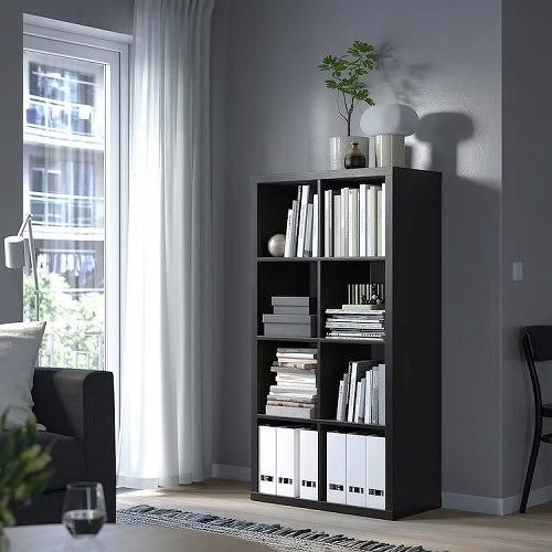 IKEA イケア シェルフユニット ブラックブラウン 77x147cm IKEA イケア シェルフユニット ブラックブラウン 77x147cm