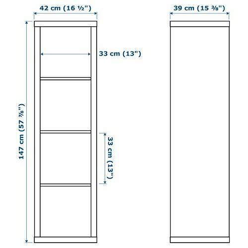 IKEA イケア シェルフユニット ブラックブラウン 42x147cm IKEA イケア シェルフユニット ブラックブラウン 42x147cm