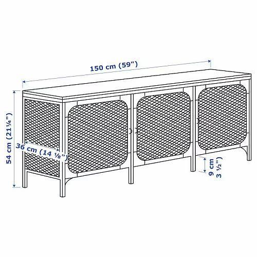 IKEA テレビ台 フィエルボ 組立済　 送料込み150x36x54cm IKEA イケア テレビ台 ブラック 150x36x54cm big30339293