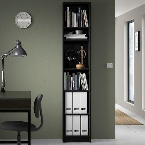 IKEA イケア 本棚 ブラック オーク調 40x28x202cm big40477335 IKEA イケア 本棚 ブラック オーク調 40x28x202cm big40477335