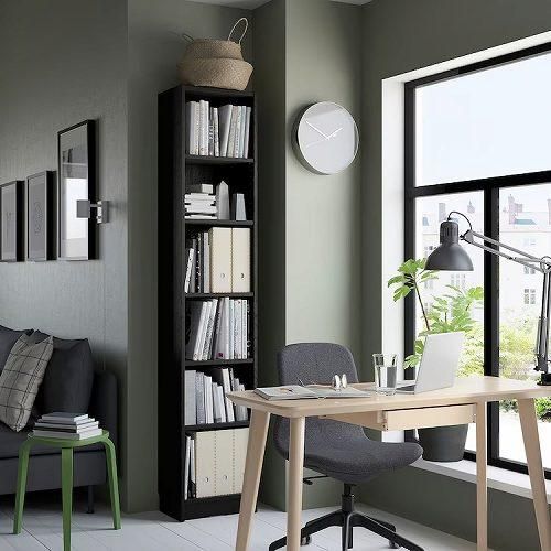 IKEA イケア 本棚 ブラック オーク調 40x28x202cm big40477335