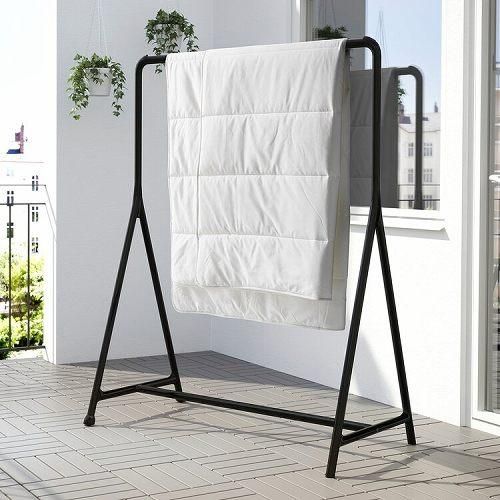 【予約販売】本 洋服ラック イケア IKEA ブラック ブラック 屋外用 室内 ハンガーラック