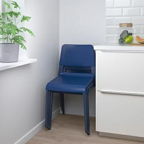 【送料込み/バラ売可】IKEA TEODORESテオドレス 4脚 ブラック TEODORES テオドレス チェア, ホワイト - IKEA