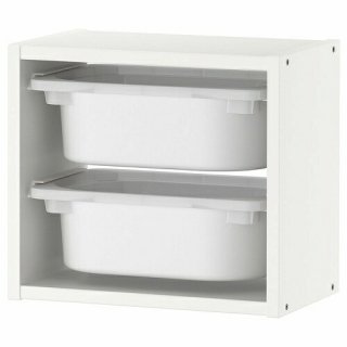 【セット商品】IKEA イケア ウォール収納 ホワイト ホワイト ボックスXSサイズ×2個 34x21x30cm m49480357 TROFAST トロファスト 