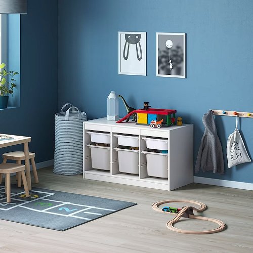 セット商品】IKEA イケア 収納コンビネーション ホワイト ボックスSサイズx3個 Mサイズx3個 99x44x56cm v0021 TROFAST  トロファスト 棚 - 株式会社クレール IKEAイケアの製品を全国送料無料でお届け ネット通販