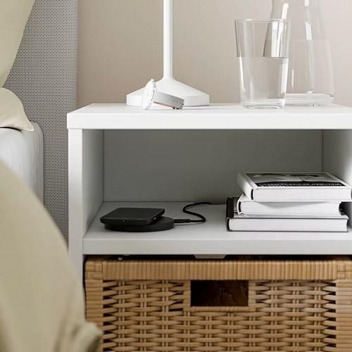 IKEA イケア ベッドサイドテーブル ホワイト 37x37cm m60488738