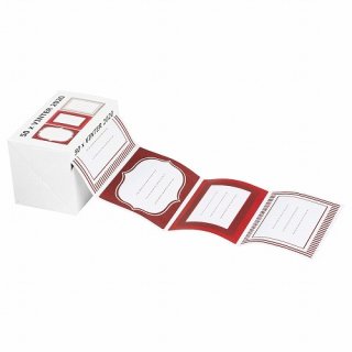 IKEA イケア ステッカー ホワイト 白 レッド 赤 50ピース m50524567 VINTERFINT ヴィンテルフィント