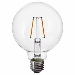 IKEA イケア LED電球 E26 150ルーメン 球形 クリア 95mm m20539320 LUNNOM ルッノム 
