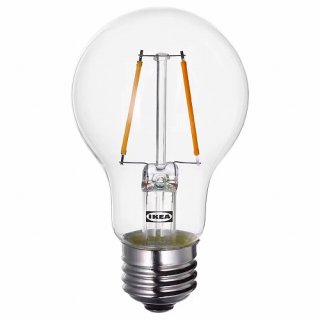 IKEA イケア LED電球 E26 150ルーメン 球形 クリア  60mm m20539363 LUNNOM ルッノム 