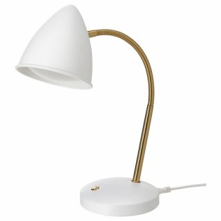 IKEA イケア LEDワークランプ ホワイト 白 黄銅色 m60514370 ISNALEN イスノーレン 