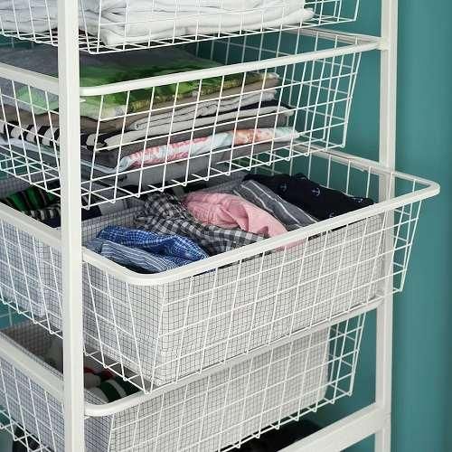 IKEA イケア ワイヤーバスケット ホワイト 50x51x15cm m80431331 IKEA イケア ワイヤーバスケット ホワイト 50x51x15cm m80431331
