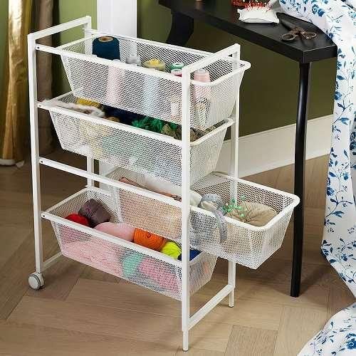 IKEA イケア ALGOT アルゴート4段と3段セットメッシュバスケット