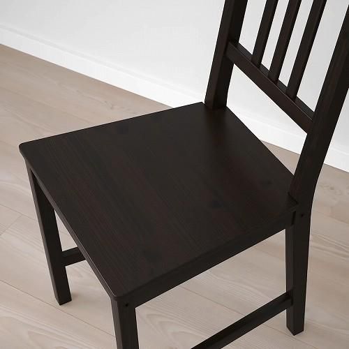 IKEA イケア チェア ブラウンブラック 黒茶 m80363426 STEFAN