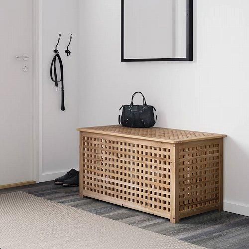 IKEA イケア◇HOL ホール◇ナチュラルウッド◇木製収納ボックス