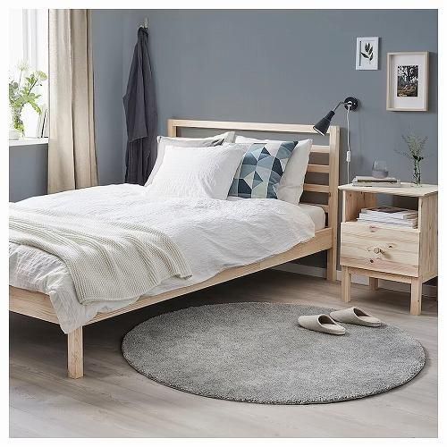 IKEA イケア ラグ パイル短 ミディアムグレー 130cm big60426830